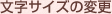 文字サイズの変更